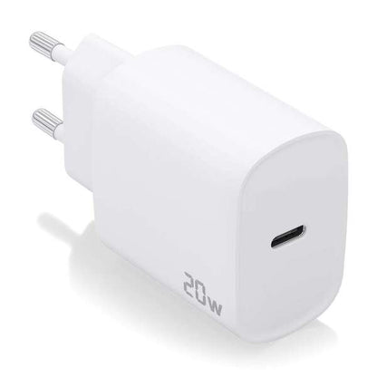 AISENS - Cargador USB-C PD3.0 1 Puerto 1xUSB-C 20W  Blanco