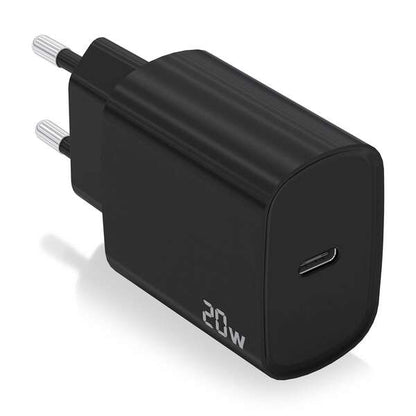 AISENS - Cargador USB-C PD3.0 1 Puerto 1xUSB-C 20W  Negro