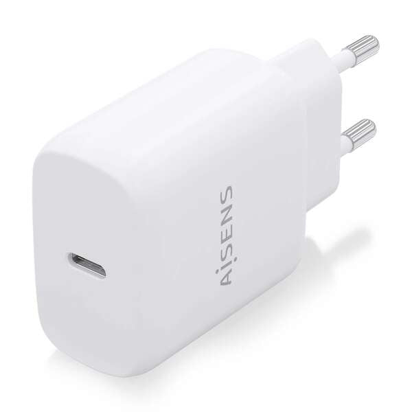 AISENS - Cargador USB-C PD3.0 1 Puerto 1xUSB-C 25W  Blanco