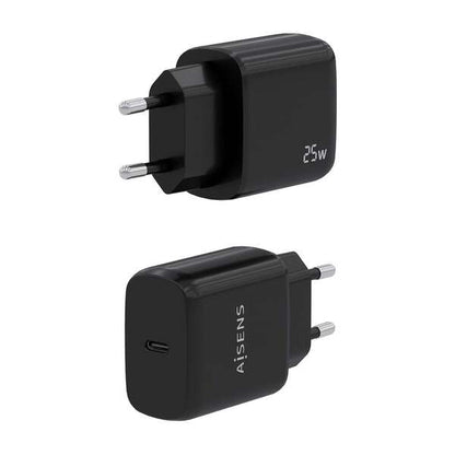 AISENS - Cargador USB-C PD3.0 1 Puerto 1xUSB-C 25W  Negro