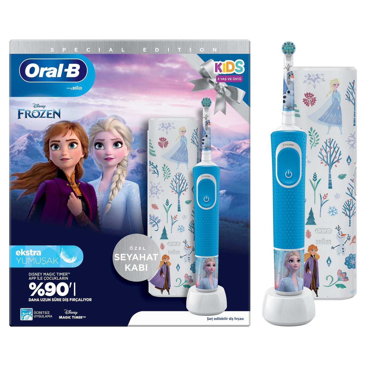 Oral-B - Vitality Pro Frozen Niño Cepillo dental oscilante Negro  Gris