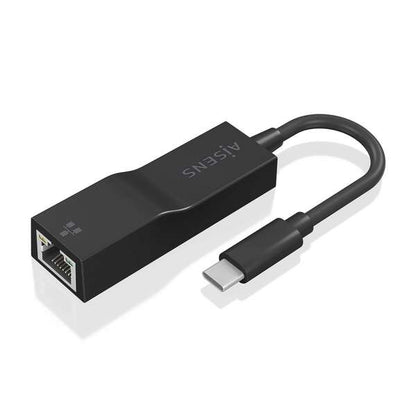 Aisens Conversor USB3.1 GEN1 USB-C a Ethernet Gigabit 10/100/1000 Mbps - 11cm - Color Negro 1 pieza(s)