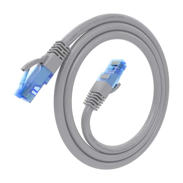 AISENS - Cable De Red Latiguillo RJ45 Cat.6 UTP AWG26 CCA  Gris  0.5 m