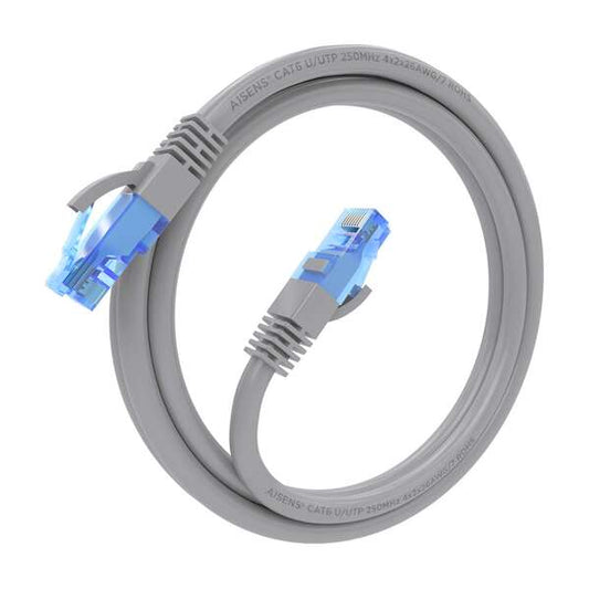 AISENS - Cable De Red Latiguillo RJ45 Cat.6 UTP AWG26 CCA  Gris  1.0 m