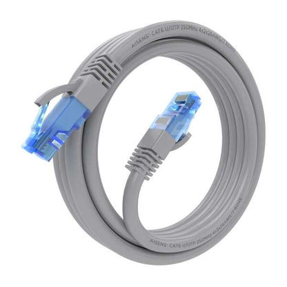 AISENS - Cable De Red Latiguillo RJ45 Cat.6 UTP AWG26 CCA  Gris  2.0 m