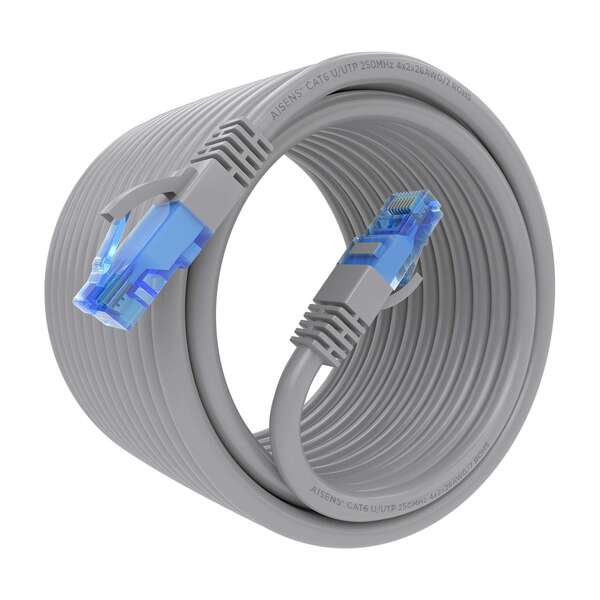 AISENS - Cable De Red Latiguillo RJ45 Cat.6 UTP AWG26 CCA  Gris  7.5 m