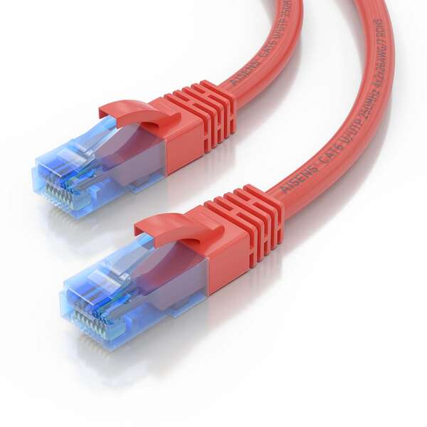 AISENS - Cable De Red Latiguillo RJ45 Cat.6 UTP AWG26 CCA  Rojo  25 cm