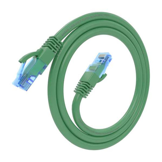 AISENS - Cable De Red Latiguillo RJ45 Cat.6 UTP AWG26 CCA  Verde  0.5 m