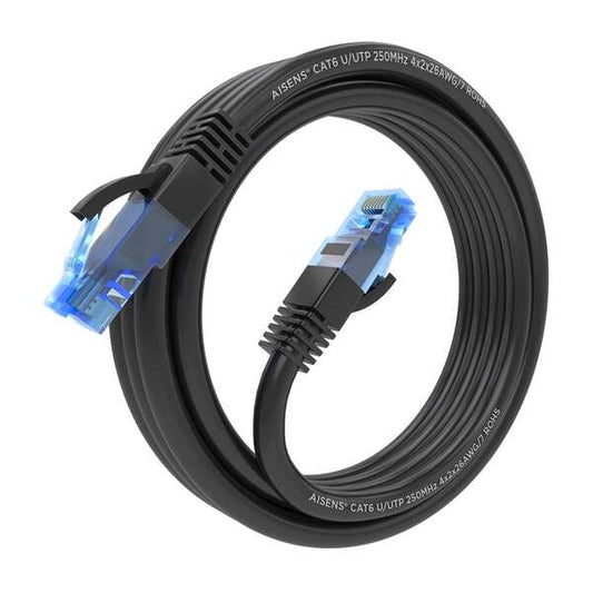 AISENS - Cable De Red Latiguillo RJ45 Cat.6 UTP AWG26 CCA  Negro  2.0 m