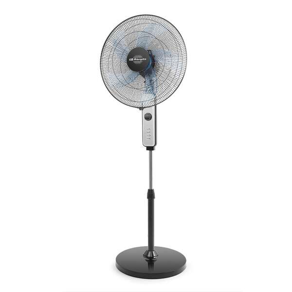 Orbegozo SF 1046 Ventilador de Pie - Temporizador hasta 1 Hora - Altura Regulable hasta 150cm - Potencia de 80W - 5 Aspas y 3 Velocidades - Funcion Oscilante y Cabezal Inclinable 1 pieza(s)