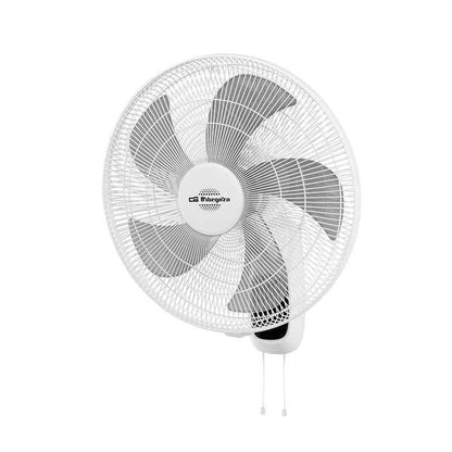 Orbegozo WF 0146 Ventilador de Pared - Potente Motor de 60W - Cabezal Inclinable y Movimiento Oscilante - Diametro de 45cm y 3 Velocidades de Ventilacion 1 pieza(s)