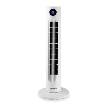 Orbegozo TWM 0960 Ventilador de Torre - Potente Motor de 60W - Altura de 78cm - Panel LED con Indicador de Temperatura - Funcion Temporizador de 12h - Silencioso - Mando a Distancia 1 pieza(s)