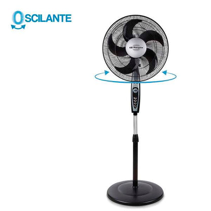 Orbegozo SF 0149 Ventilador de Pie Clasico - Potente y Economico - 3 Velocidades - Funcion Oscilante - Altura Regulable - Diseño Cromado 1 pieza(s)