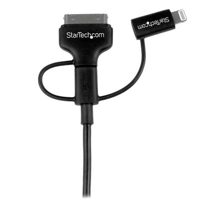 StarTech.com - Cable de 1m Lightning  Dock de 30 pines o Micro USB a USB - Color Negro