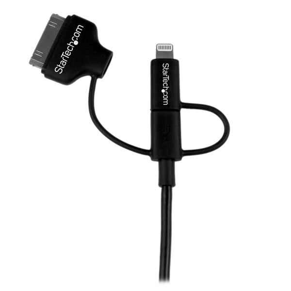 StarTech.com - Cable de 1m Lightning  Dock de 30 pines o Micro USB a USB - Color Negro