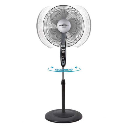 Orbegozo SF 3347 Ventilador de Pie Potente y Eficiente - Amplia Superficie de Ventilacion - Cabezal Multiorientable - Temporizador de 2h - Facil Manipulacion - Base Redonda Estable 1 pieza(s)