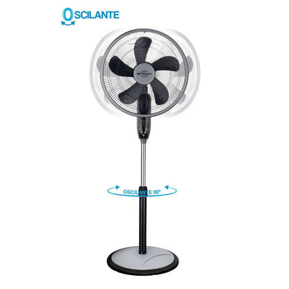 Orbegozo SF 0246 Ventilador de Pie 3 en 1 - Potente y Silencioso - 3 Modos de Ventilacion - Temporizador hasta 7.5h - Altura Regulable - Mando a Distancia 1 pieza(s)