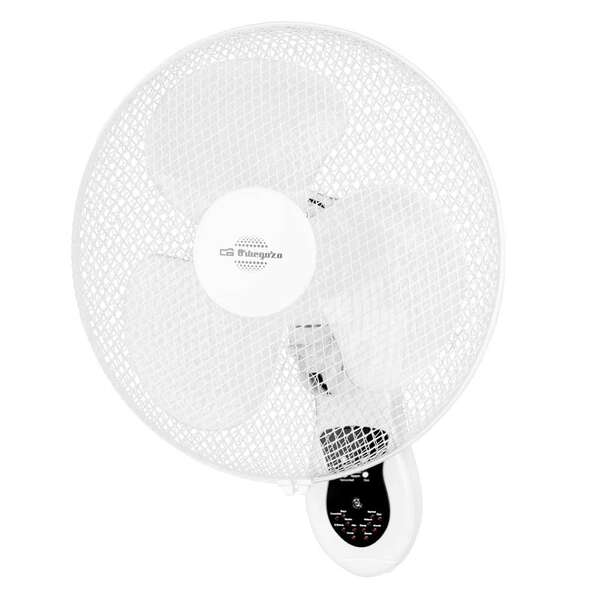 Orbegozo WF 0242 Ventilador de Pared Practico y Seguro - Aspas de 40cm - 3 Velocidades - Cabezal Oscilante - Temporizador 7.5h - Mando a Distancia 1 pieza(s)