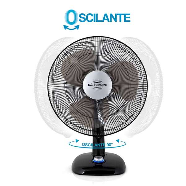 Orbegozo TF 0124 Ventilador de Sobremesa - 2 Velocidades - Oscilacion - Asa de Transporte y Diseño Moderno 1 pieza(s)