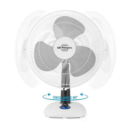 Orbegozo TF 0143 Ventilador de Sobremesa Elegante y Eficiente - Aspas de 40cm - 3 Velocidades - Funcion Oscilacion - Silencioso - Base Estable y Rejilla de Proteccion 1 pieza(s)