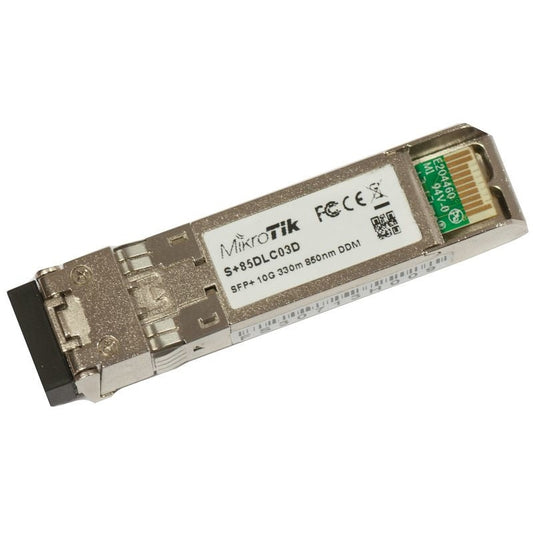 Mikrotik - S+85DLC03D red modulo transceptor Fibra óptica 10000 Mbit/s SFP+ 850 nm