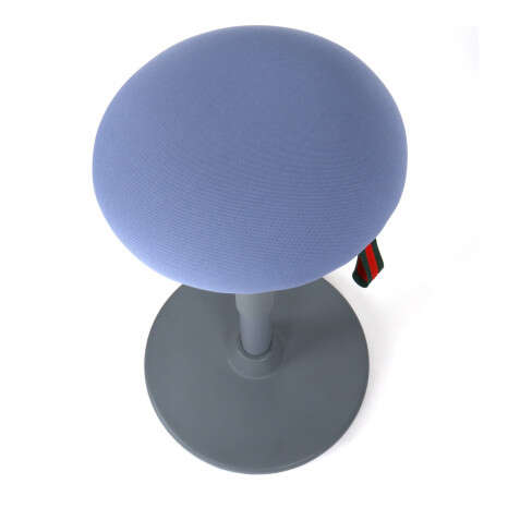 Cromad Design Taburete Multiusos - Asiento con Altura Ajustable - Giro de 360º - Tejido a Prueba de Agua - Color Azul Claro/Gris 1 pieza(s)