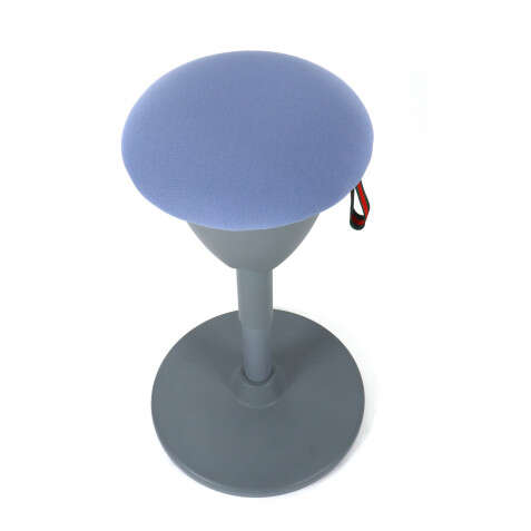 Cromad Design Taburete Multiusos - Asiento con Altura Ajustable - Giro de 360º - Tejido a Prueba de Agua - Color Azul Claro/Gris 1 pieza(s)