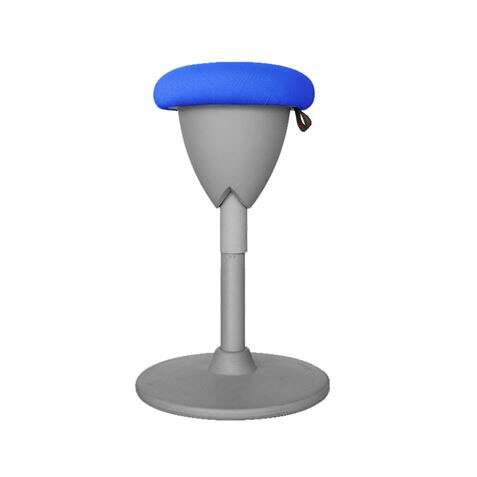 Cromad Design Taburete Multiusos - Asiento con Altura Ajustable - Giro de 360º - Tejido a Prueba de Agua - Color Azul/Gris 1 pieza(s)