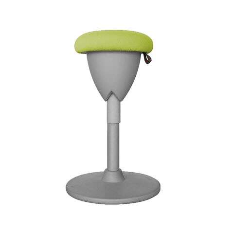 Cromad Design Taburete Multiusos - Asiento con Altura Ajustable - Giro de 360º - Tejido a Prueba de Agua - Color Verde/Gris 1 pieza(s)