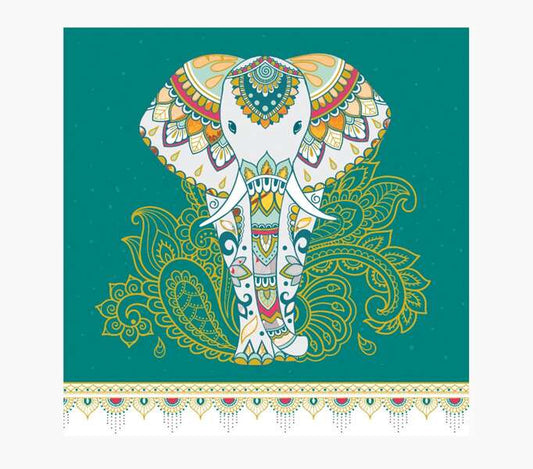 Pictura Tarjeta Arabesque - 16x16cm - Tematica Elefante - Tarjeta Triptica sin Envoltorio - Incluido Sobre Blanco - Papel con Certificacion FSC 1 pieza(s)