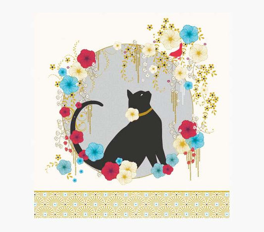 Pictura Tarjeta Arabesque - 16x16cm - Tematica Gato Negro - Tarjeta Triptica sin Envoltorio - Incluido Sobre Blanco - Papel con Certificacion FSC 1 pieza(s)