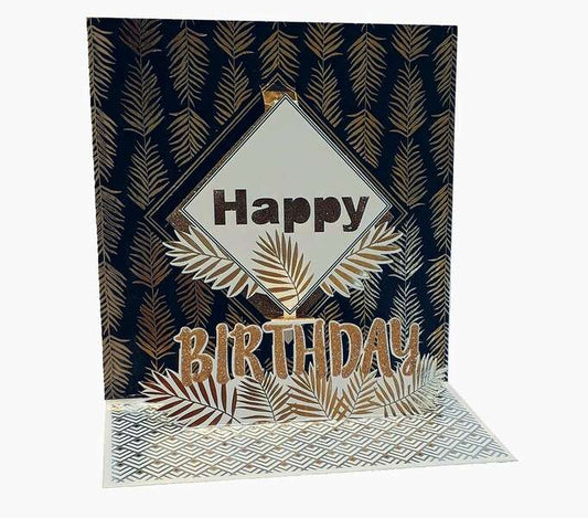 Pictura Tarjeta 3D Pop-Up - 16x16cm - Tematica Cumpleaños - Embolsada Individualmente en Celofan - Incluido Sobre Blanco - Papel con Certificacion FSC 1 pieza(s)