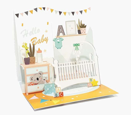 Pictura Tarjeta 3D Pop-Up - 16x16cm - Tematica Bebes - Embolsada Individualmente - Incluido Sobre Blanco - Papel con Certificacion FSC 1 pieza(s)