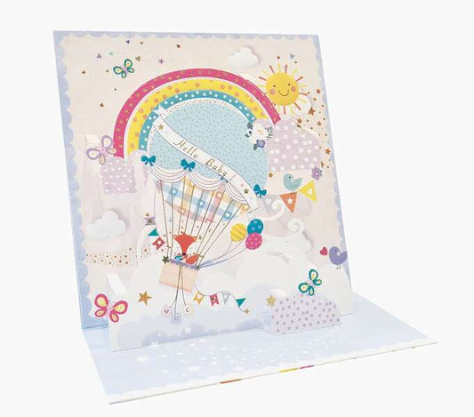 Pictura Tarjeta 3D Pop-Up - 16x16cm - Tematica Cielo - Embolsada Individualmente - Incluye Sobre Blanco - Papel con Certificacion FSC 1 pieza(s)