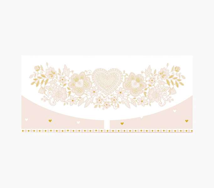 Pictura Tarjeta Money Cards - Tarjeta de Regalo Tipo Sobre Horizontal - Tematica Corazones y Flores - 21.3x9.6cm - Embolsada Individualmente en Celofan - Incluido Sobre Blanco - Papel con Certificacion FSC 1 pieza(s)