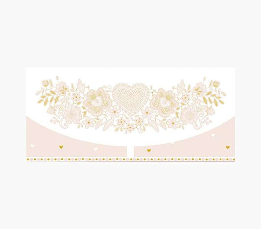 Pictura Tarjeta Money Cards - Tarjeta de Regalo Tipo Sobre Horizontal - Tematica Corazones y Flores - 21.3x9.6cm - Embolsada Individualmente en Celofan - Incluido Sobre Blanco - Papel con Certificacion FSC 1 pieza(s)