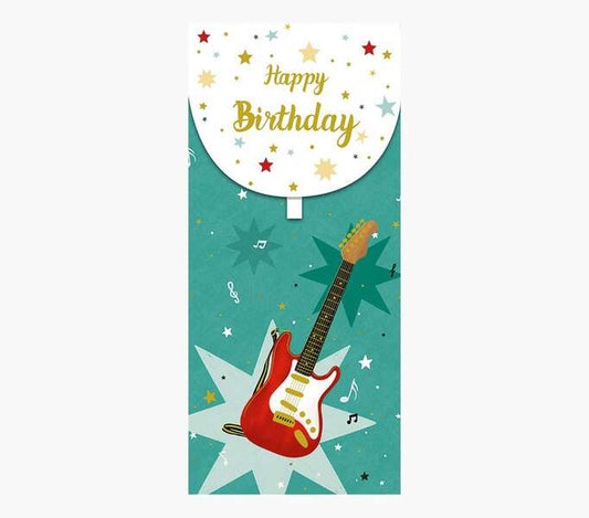 Pictura Tarjeta Money Cards - Tarjeta de Regalo Vertical - Tematica Guitarra - 9.6x21.3cm - Embolsada Individualmente en Celofan - Incluido Sobre Blanco - Papel con Certificacion FSC 1 pieza(s)