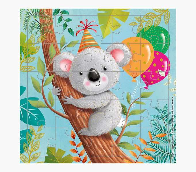 Pictura Tarjeta Puzzle - 15.5x15.5cm - Tematica Koala - 25 Piezas - Incluye Sobre Blanco - Certificacion FSC 1 pieza(s)