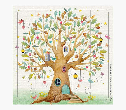 Pictura Tarjeta Puzzle - 15.5x15.5cm - Tematica Arbol Casa - 25 Piezas - Incluye Tarjeta Plegada y Sobre Blanco - Certificacion FSC 1 pieza(s)