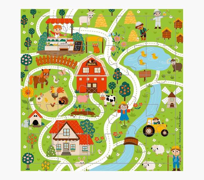 Pictura Tarjeta Puzzle - 15.5x15.5cm - Tematica Caminos de Pueblo - 25 Piezas - Incluye Tarjeta Plegada y Sobre Blanco - Certificacion FSC 1 pieza(s)