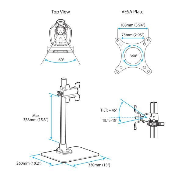 StarTech.com - Soporte de Sobremesa para Monitor