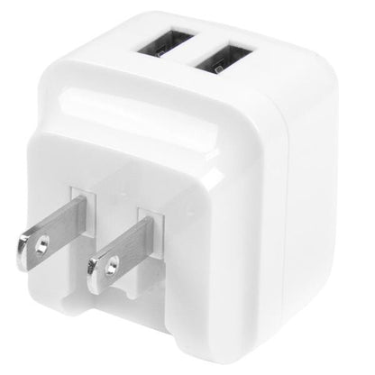 StarTech.com - Cargador de Pared USB de 2 Puertos para Tablets Smartphones - Cargador Blanco de Alta Potencia para Viajes