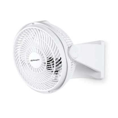 Orbegozo BF 0128 Ventilador Box Fan - Refresca tu Espacio con Comodidad y Versatilidad - 2 en 1 de Mesa y Pared - Aspas de 23cm - Potencia 30 W - Cabezal Orientable - Asa de Transporte - 2 Velocidades 1 pieza(s)