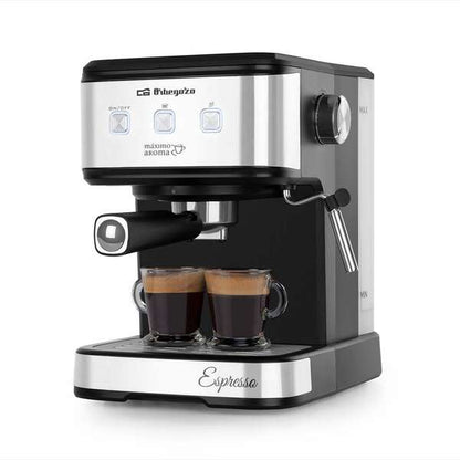 Orbegozo EX 5210 Cafetera Espresso Intenso - Presion 20 Bar - Potencia 1100 W - Panel Tactil - Deposito 1.5L - Valvula de Seguridad - Vaporizador Acero Inoxidable - Accesorios Incluidos 1 pieza(s)