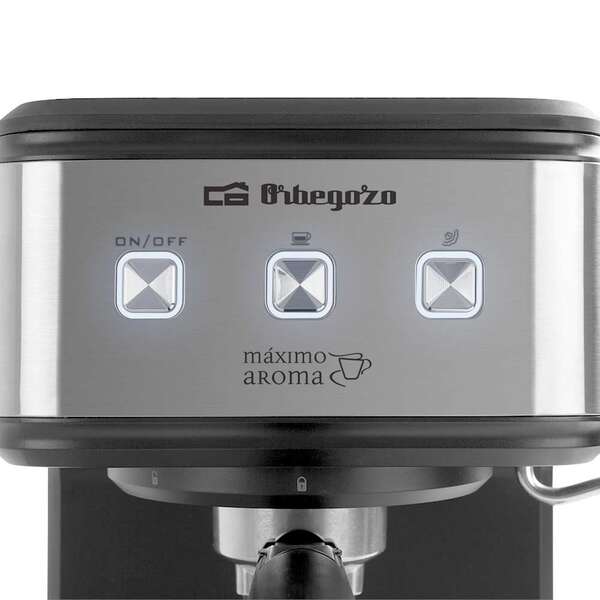 Orbegozo EX 5210 Cafetera Espresso Intenso - Presion 20 Bar - Potencia 1100 W - Panel Tactil - Deposito 1.5L - Valvula de Seguridad - Vaporizador Acero Inoxidable - Accesorios Incluidos 1 pieza(s)