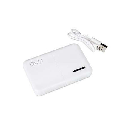 DCU Tecnologic Power Bank Triple Salida 2 USB + USB C 5.000Mah - Triple Salida para Cargar Varios Dispositivos - Capacidad de 5000 mAH para Cargar en Cualquier Momento - Color Blanco 1 pieza(s)