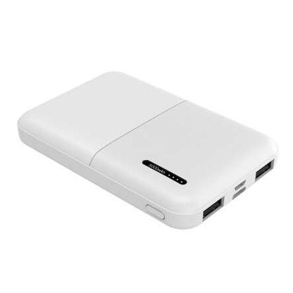 DCU Tecnologic Power Bank Triple Salida 2 USB + USB C 5.000Mah - Triple Salida para Cargar Varios Dispositivos - Capacidad de 5000 mAH para Cargar en Cualquier Momento - Color Blanco 1 pieza(s)