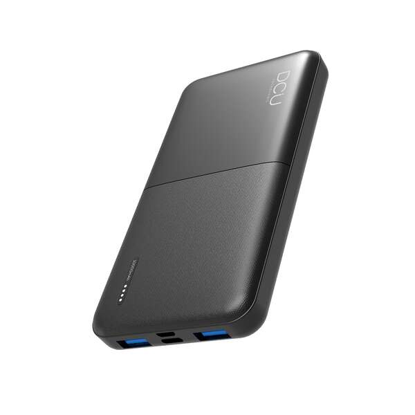 DCU Tecnologic Power Bank Carga Rapida 10000Mah - Triple Salida USB con Power Delivery 20W y Quick Charge 22.5W - Capacidad para Cargar tus Dispositivos Varias Veces - Color Negro 1 pieza(s)