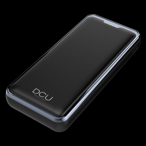 DCU Tecnologic Power Bank Laptop 20000mAH - Carga Rapida 45W y 22.5W - Doble Salida USB - Gran Capacidad - Polimero de Litio - Tipo C y Lightning - Ligero y Compacto - Color Negro 1 pieza(s)