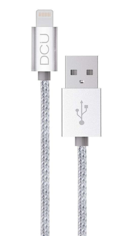 DCU Tecnologic Cable Lightning C89 - Conector USB 2.0 de Aluminio - Conductor de Cobre - Color Plata 1 pieza(s)